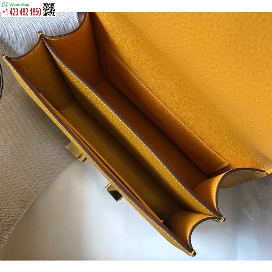 Replika Hermes Constance Cross Body Laukku Epsom Nahka Kulta H28413
