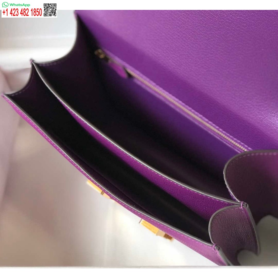 ماکت کیف هرمس کنستانس صلیب بادی چرم اپسوم طلایی H28404