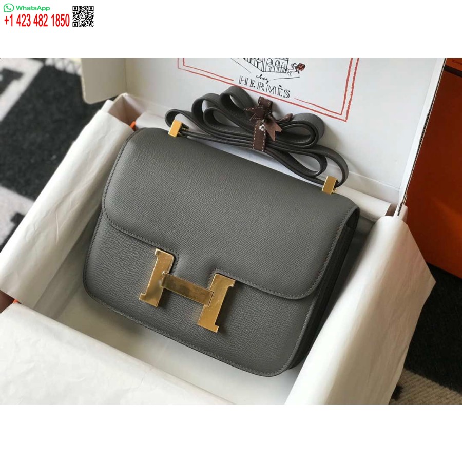 Replika Hermes Constance Torbice Za čez Telo Epsom Usnje Zlata H28402