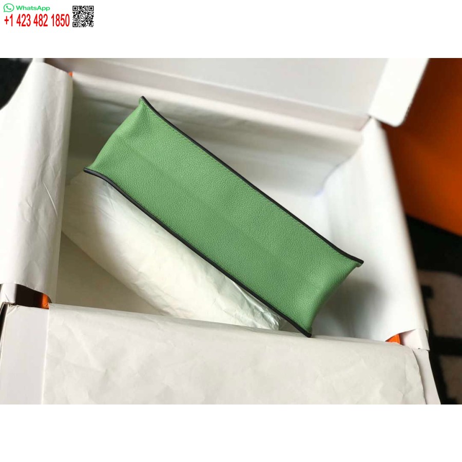 Replika Hermes Kelly Danse 22cm Odinis Krepšys 20362 Avokado žalias