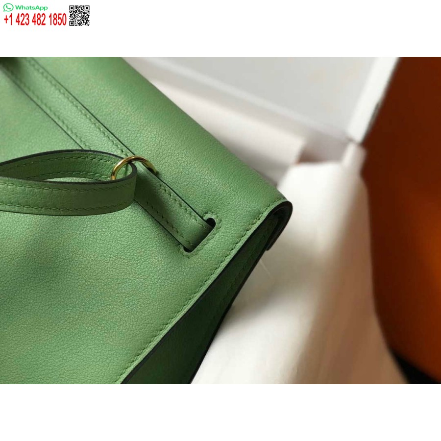 Replika Hermes Kelly Danse 22cm Odinis Krepšys 20362 Avokado žalias
