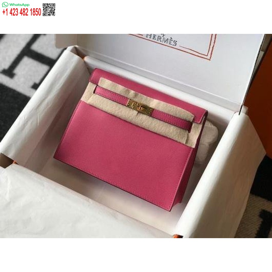 Реплика кожаной сумки Hermes Kelly Danse 22 см 20351 сливового цвета