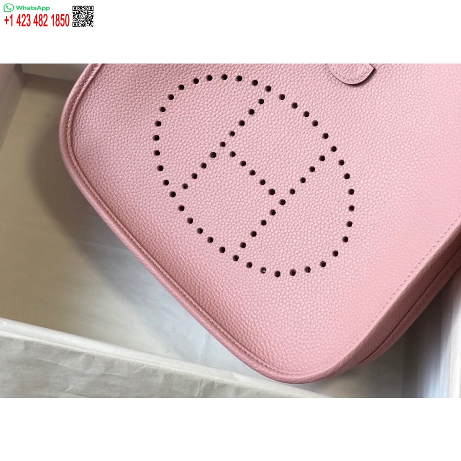 Replica Hermes H083435 Evelyne Iii 29 Geanta De Umar Argintiu Hardware Roz