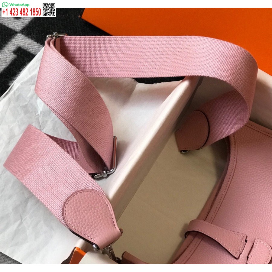 Replica Hermes H083435 Evelyne Iii 29 Geanta De Umar Argintiu Hardware Roz