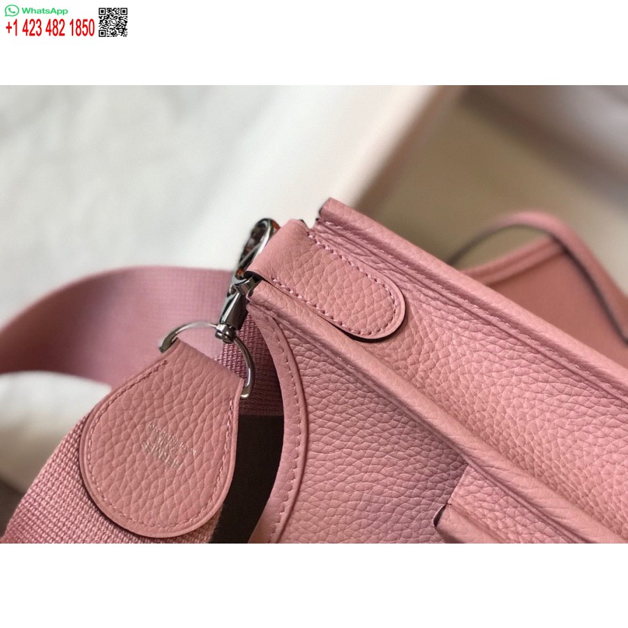 Replica Hermes H083435 Evelyne Iii 29 Geanta De Umar Argintiu Hardware Roz