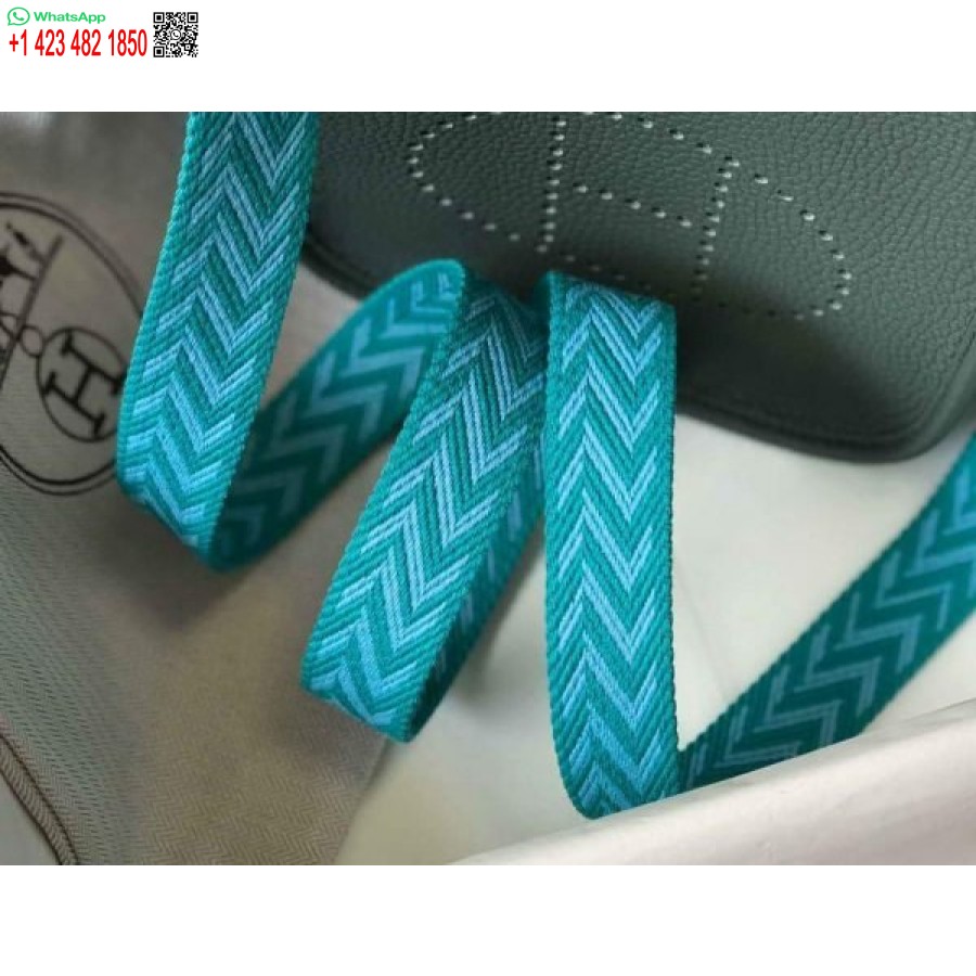 ماکت کیف هرمس Evelyne کیف مینی کراس بادی هرمس 20412 سگک نقره ای سبز تیره