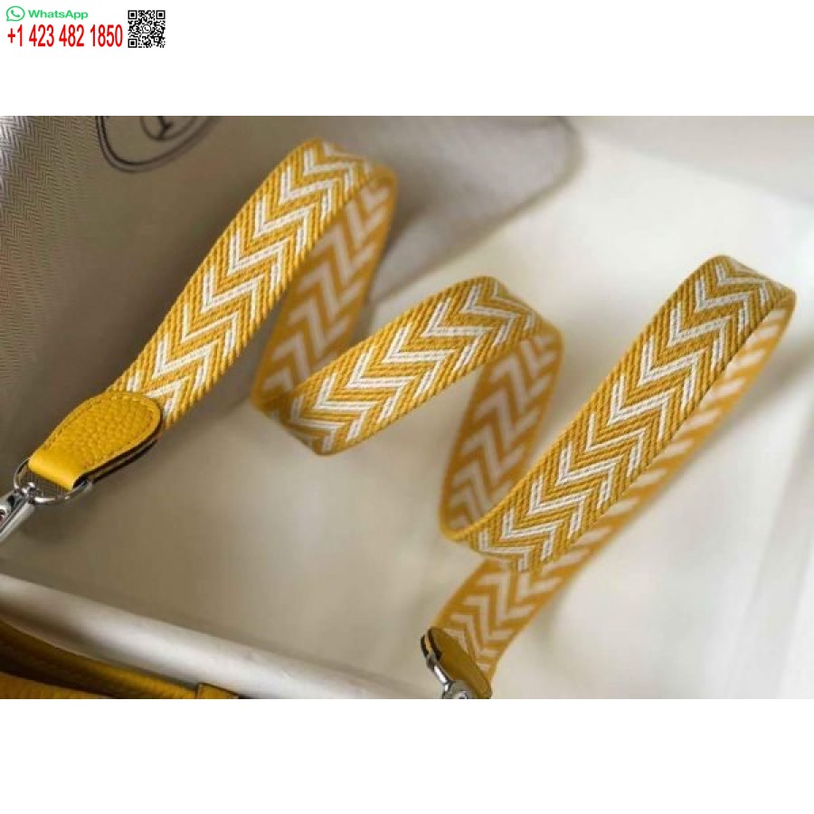 ماکت کیف هرمس Evelyne کیف مینی کراس بادی هرمس 20408 سگک نقره ای زرد