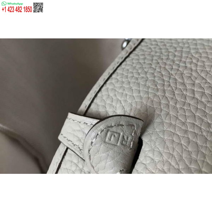 Réplica De Hermes Evelyne Bolso Hermes Mini Bolso Cruzado 20402 Hebilla Plateada Gris Claro