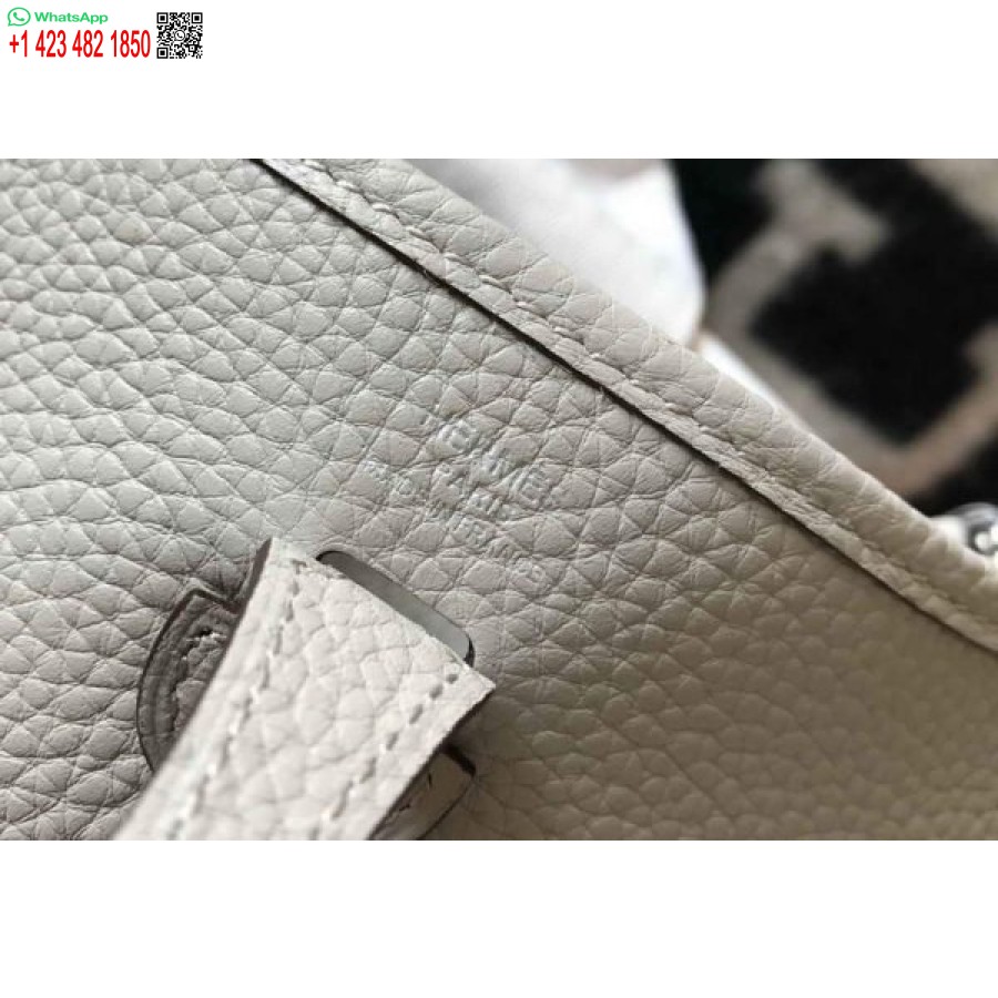 Réplica De Hermes Evelyne Bolso Hermes Mini Bolso Cruzado 20402 Hebilla Plateada Gris Claro