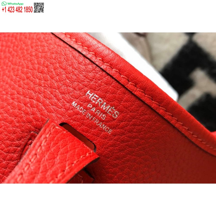 ماکت کیف هرمس مدل Evelyne کیف واقعی هرمس مینی کراس بادی 20432 قرمز