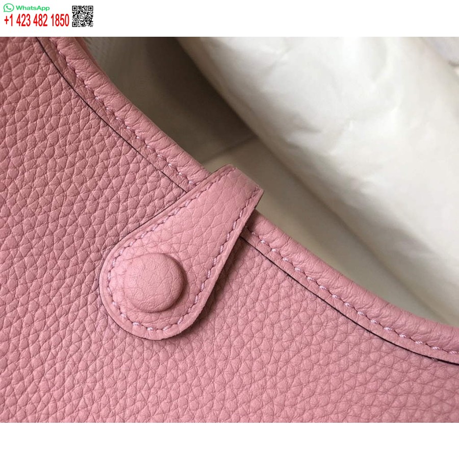 Replica Hermes Evelyne Soma Dizainers Hermes Mini Crossbody īsta Soma 20430 Rozā