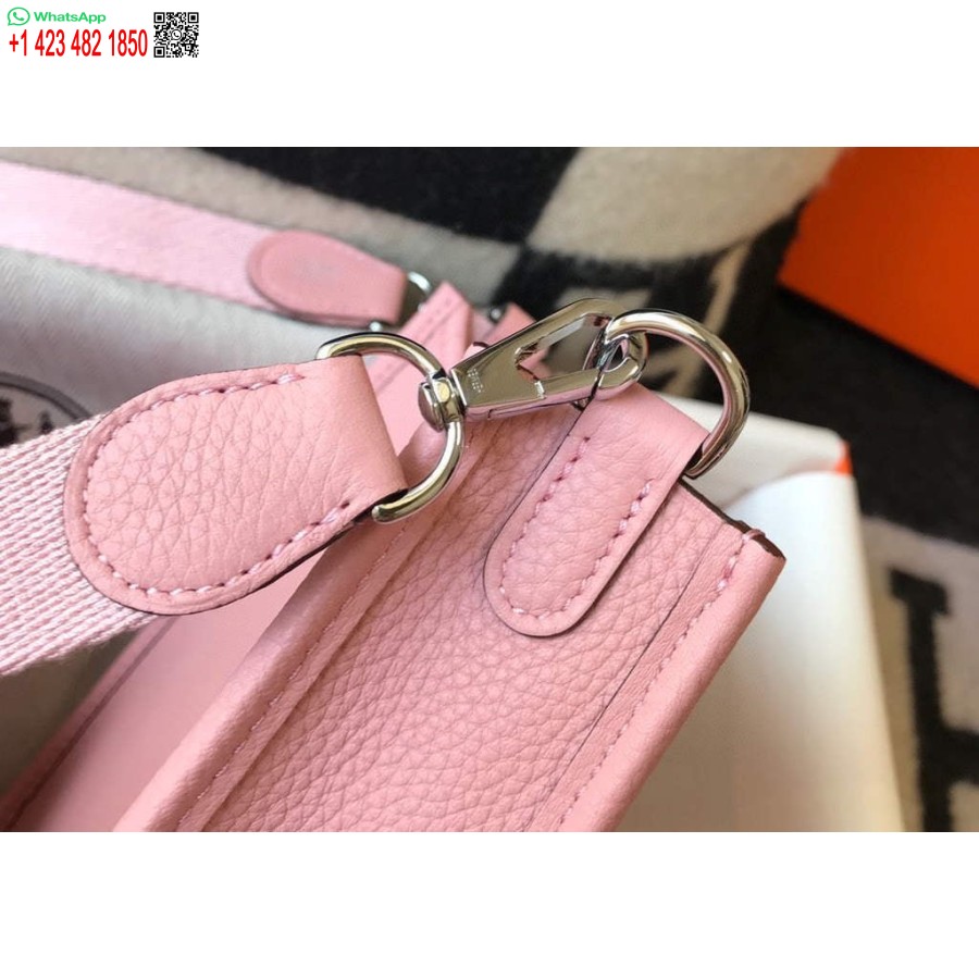 Replica Hermes Evelyne Soma Dizainers Hermes Mini Crossbody īsta Soma 20430 Rozā