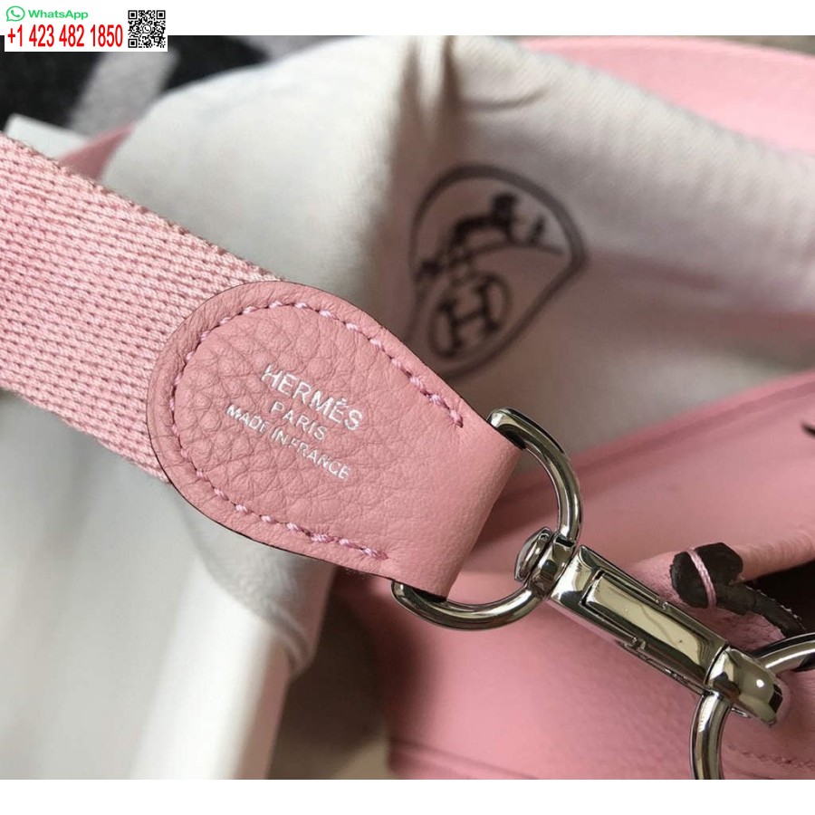 Replica Hermes Evelyne Soma Dizainers Hermes Mini Crossbody īsta Soma 20430 Rozā
