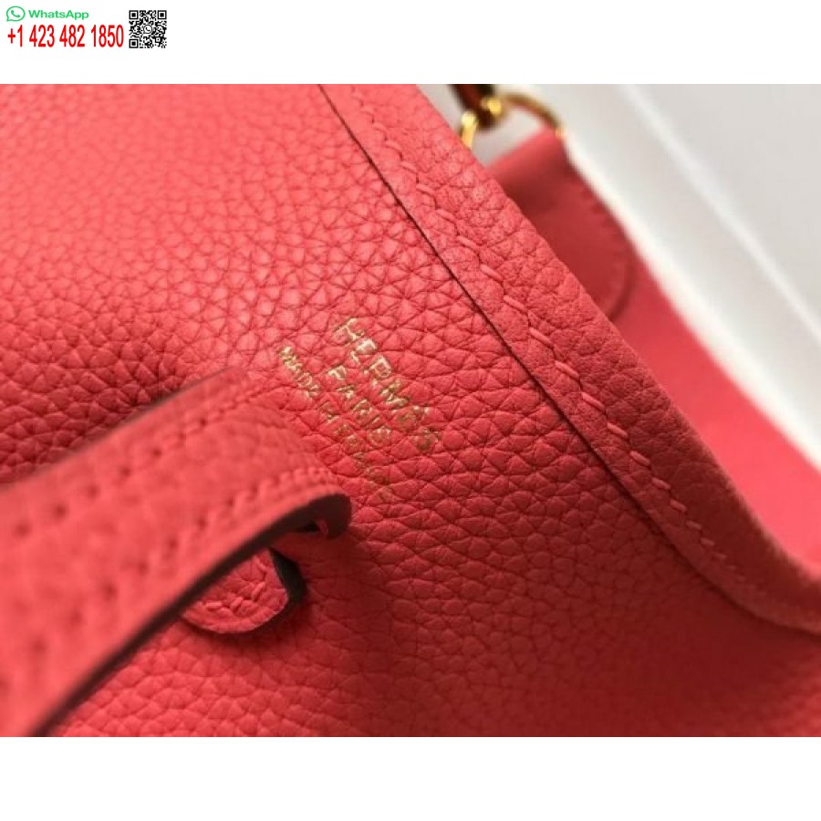 ماکت کیف هرمس Evelyne طراحی کیف کوتاه هرمس 20397 سگک طلایی قرمز