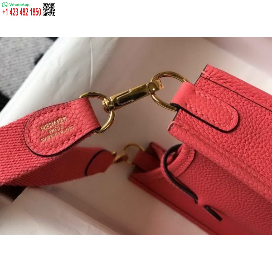 ماکت کیف هرمس Evelyne طراحی کیف کوتاه هرمس 20397 سگک طلایی قرمز