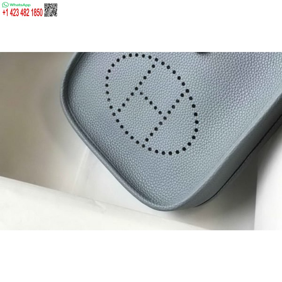 ماکت کیف هرمس Evelyne طراحی کیف کوتاه هرمس 20394 سگک طلایی آبی روشن