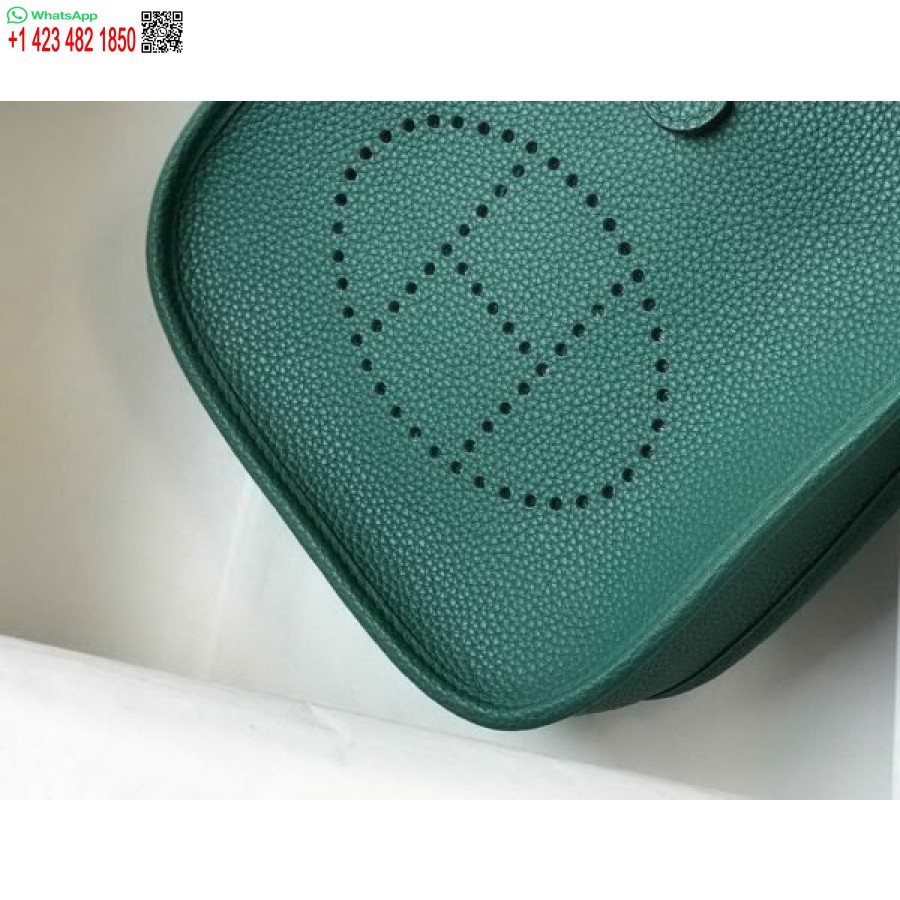 ماکت هرمس کیسه ایولین طراحی کیف کوتاه هرمس 20389 سگک طلایی سبز