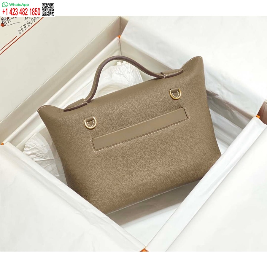 Replika Hermes Kelly 2424 Usnjena Torba 29 Cm H230267 Slonje Siva Torba Za čez Ramo