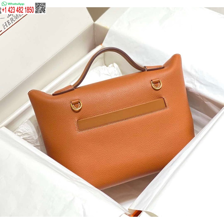 Replika Hermes Kelly 2424 Usnjena Torba 29 Cm H230267 Rjava Naramna Torba