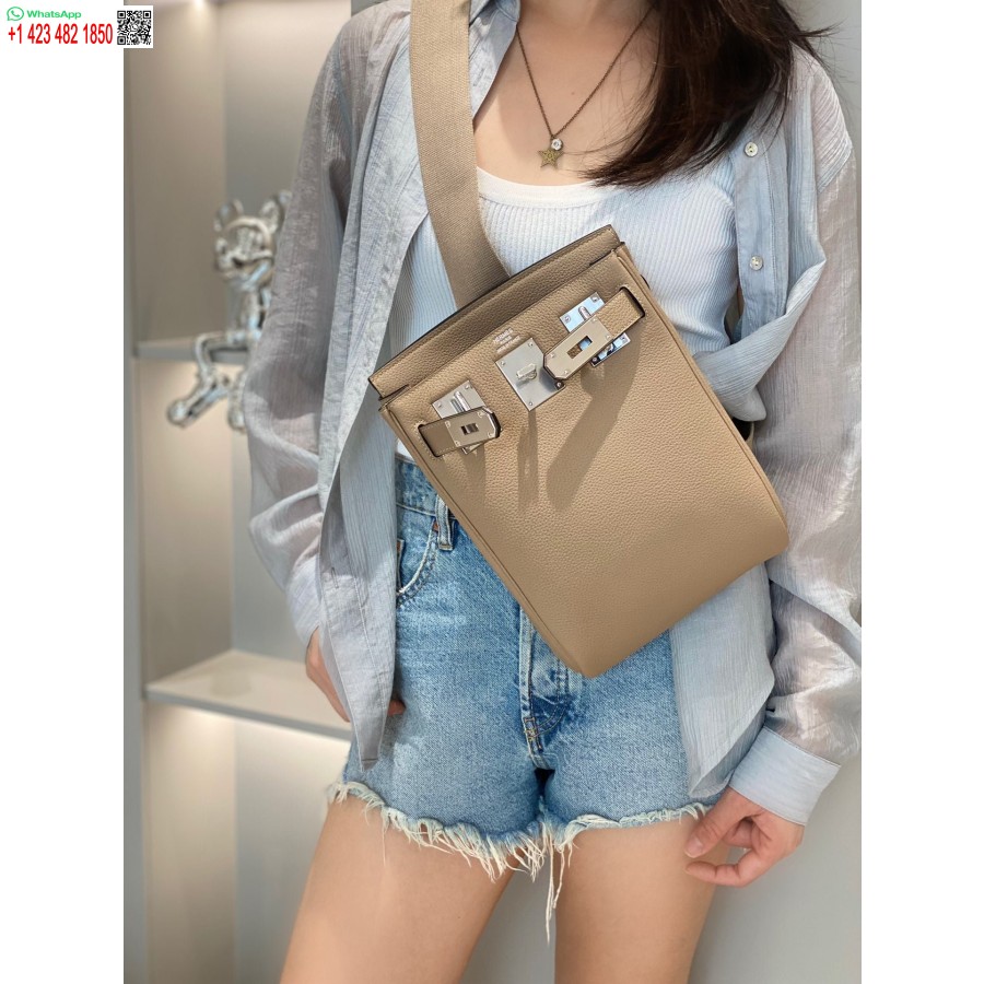 Replika Hermes H083591ck89 Nahrbtnik Hac A Dos Gm Trenčkot Siv
