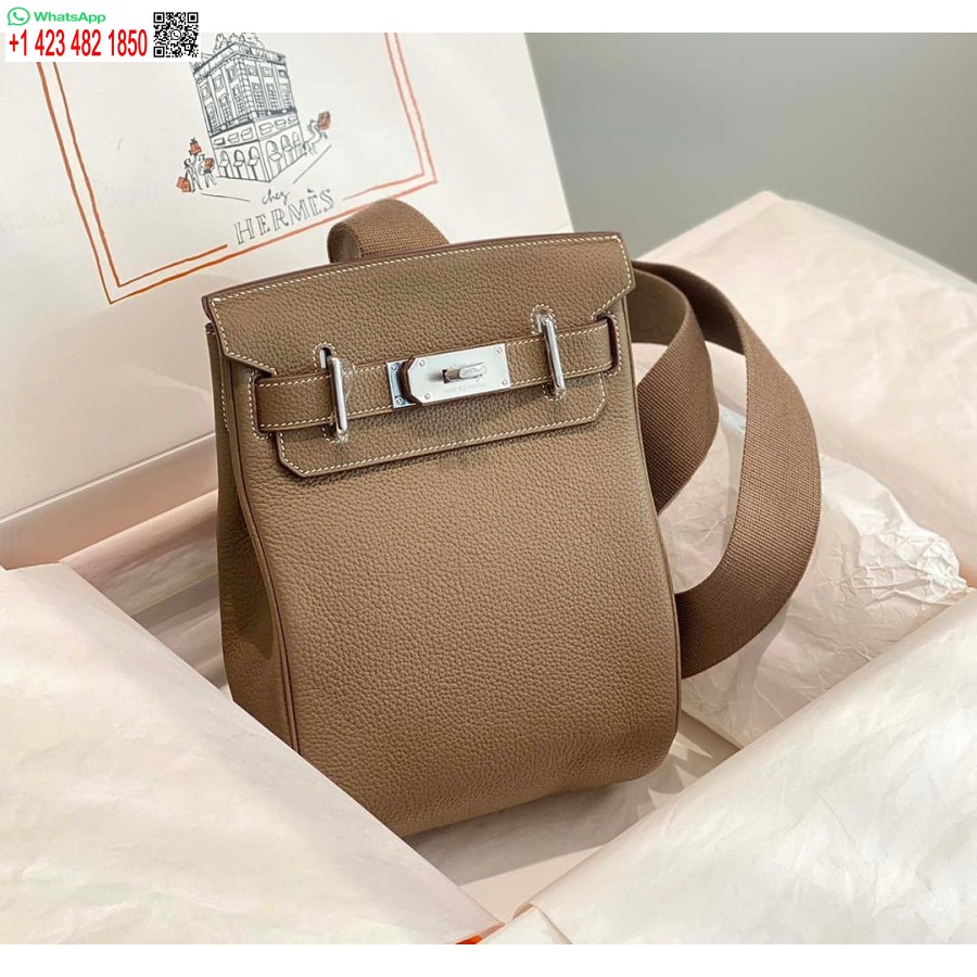 Replika Plecaka Hermes H083591ck89 Hac A Dos Gm, Słoń Szary