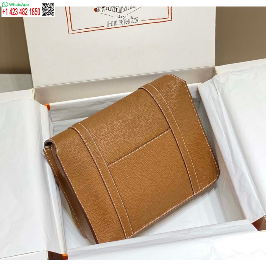 реплика Hermes H074774ck37 Steve легкая сумка-мессенджер коричневая