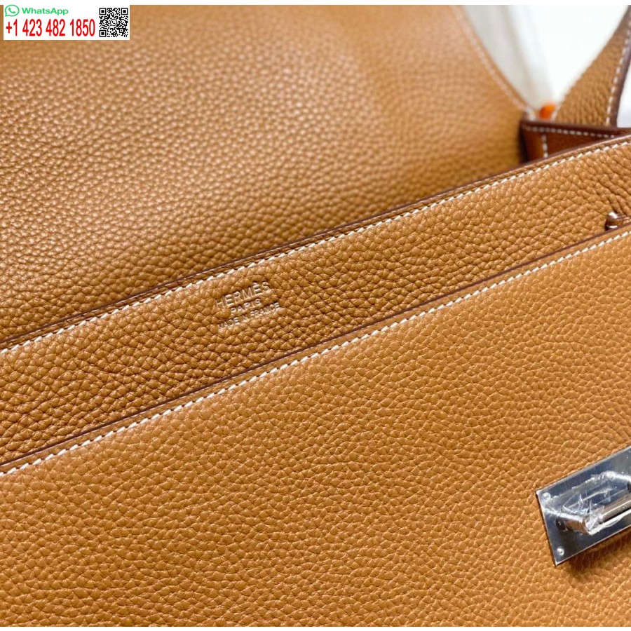 реплика Hermes H074774ck37 Steve легкая сумка-мессенджер коричневая