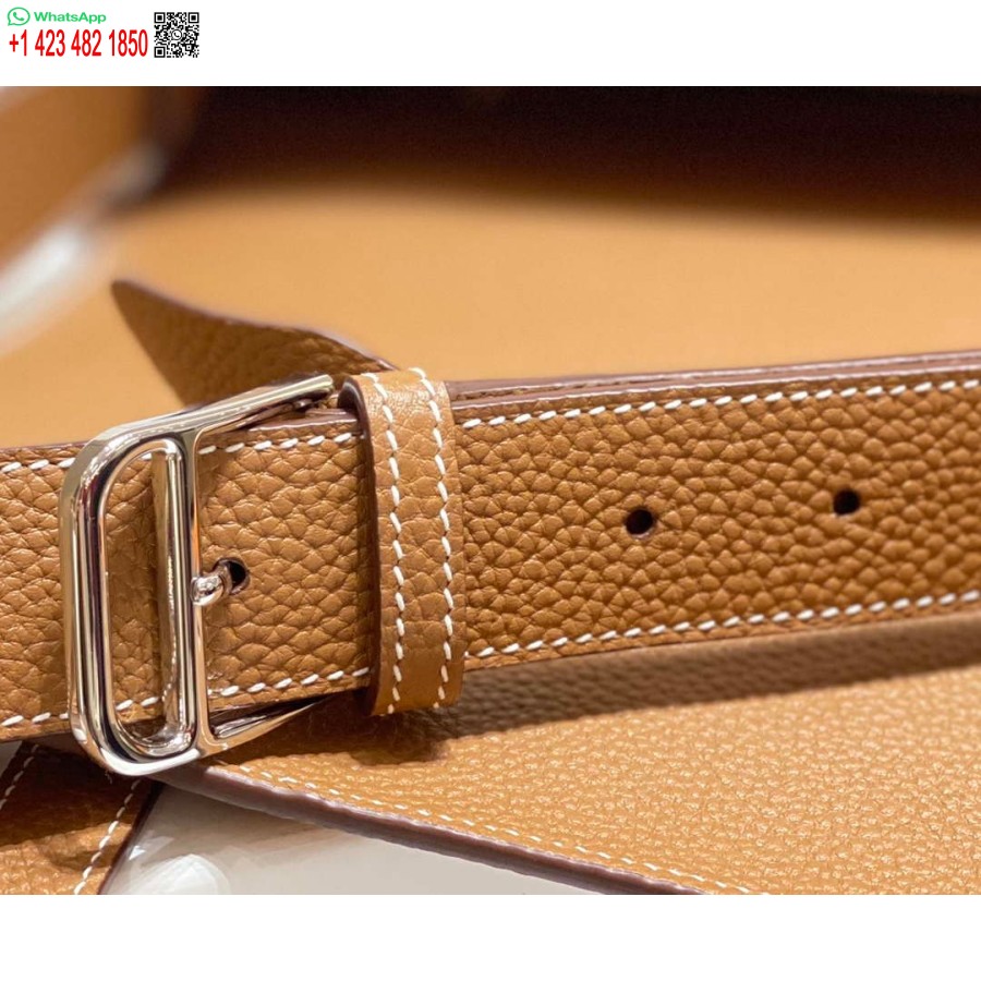 реплика Hermes H074774ck37 Steve легкая сумка-мессенджер коричневая