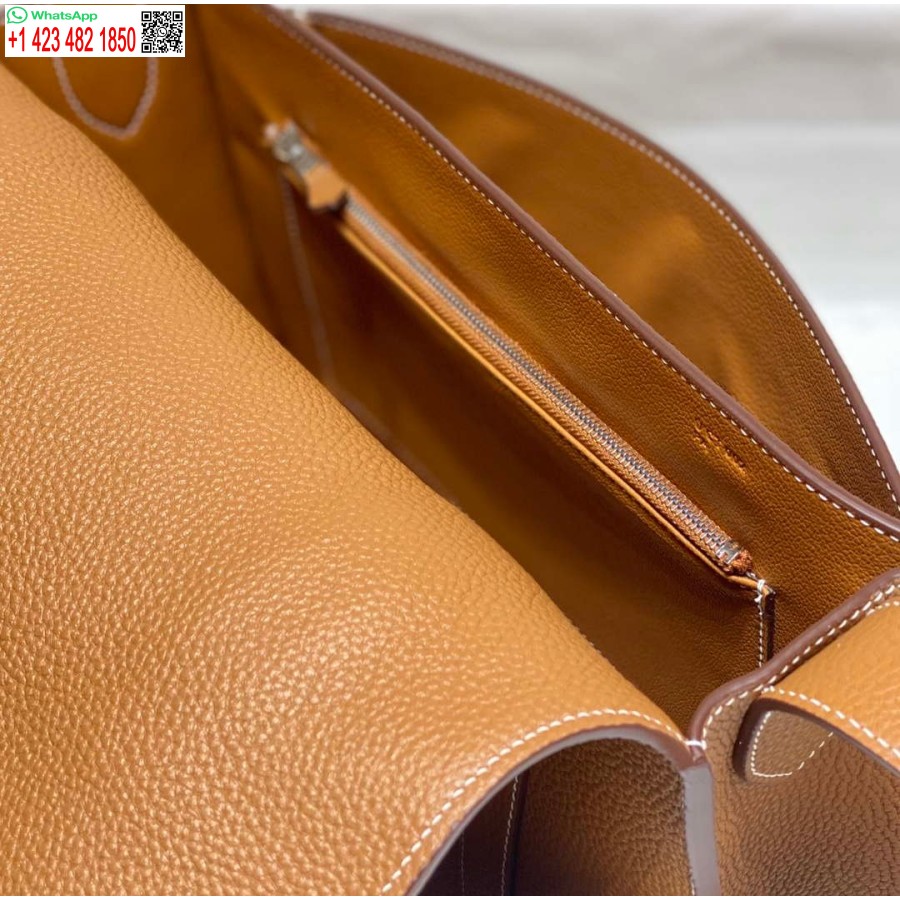 реплика Hermes H074774ck37 Steve легкая сумка-мессенджер коричневая