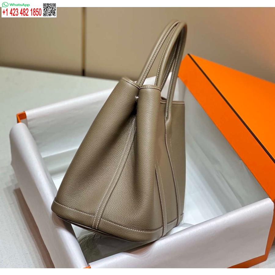 Реплика сумки Hermes Grey Togo среднего размера для садовой вечеринки 36 см H239057