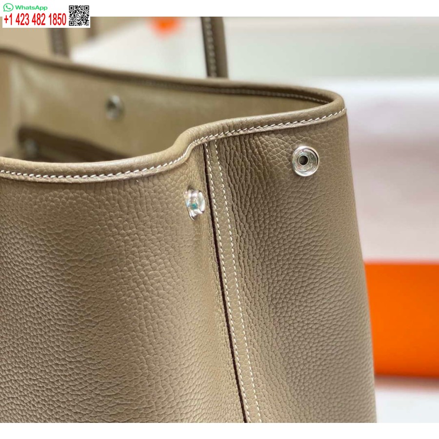 Реплика сумки Hermes Grey Togo среднего размера для садовой вечеринки 36 см H239057