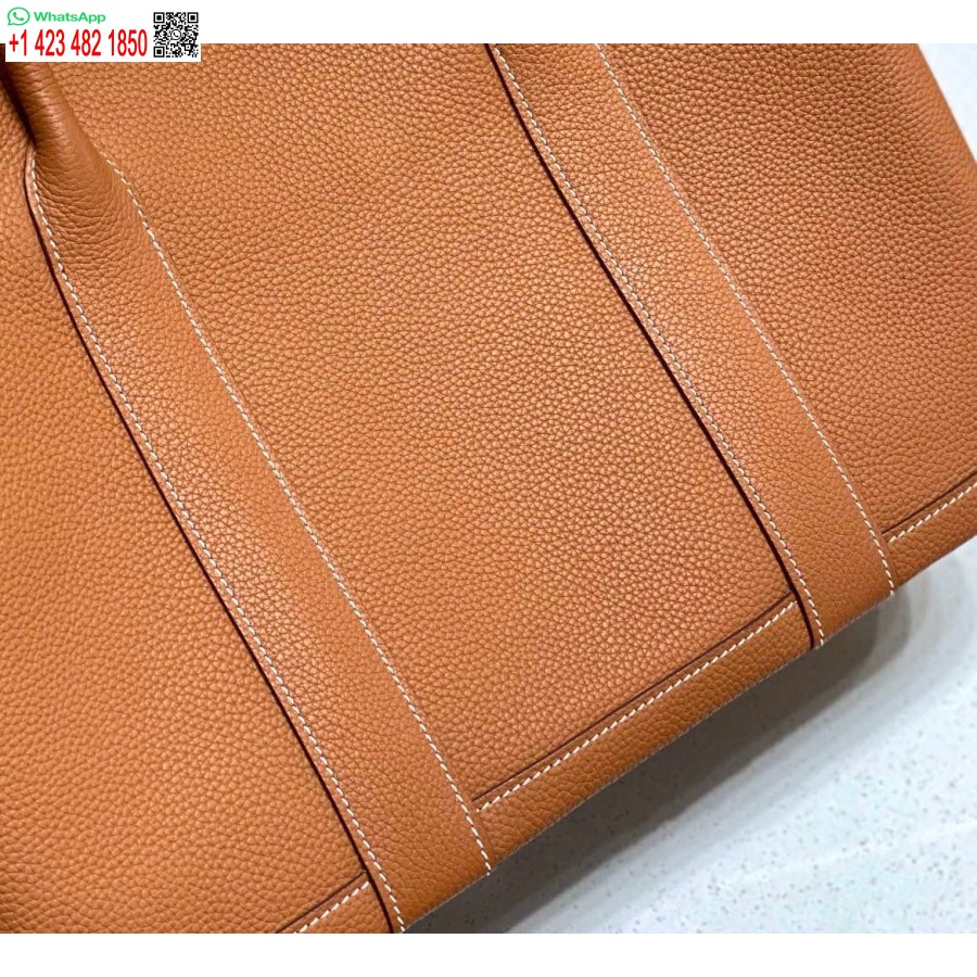Реплика Hermes коричневая сумка Togo среднего размера для садовой вечеринки 36 см H239054