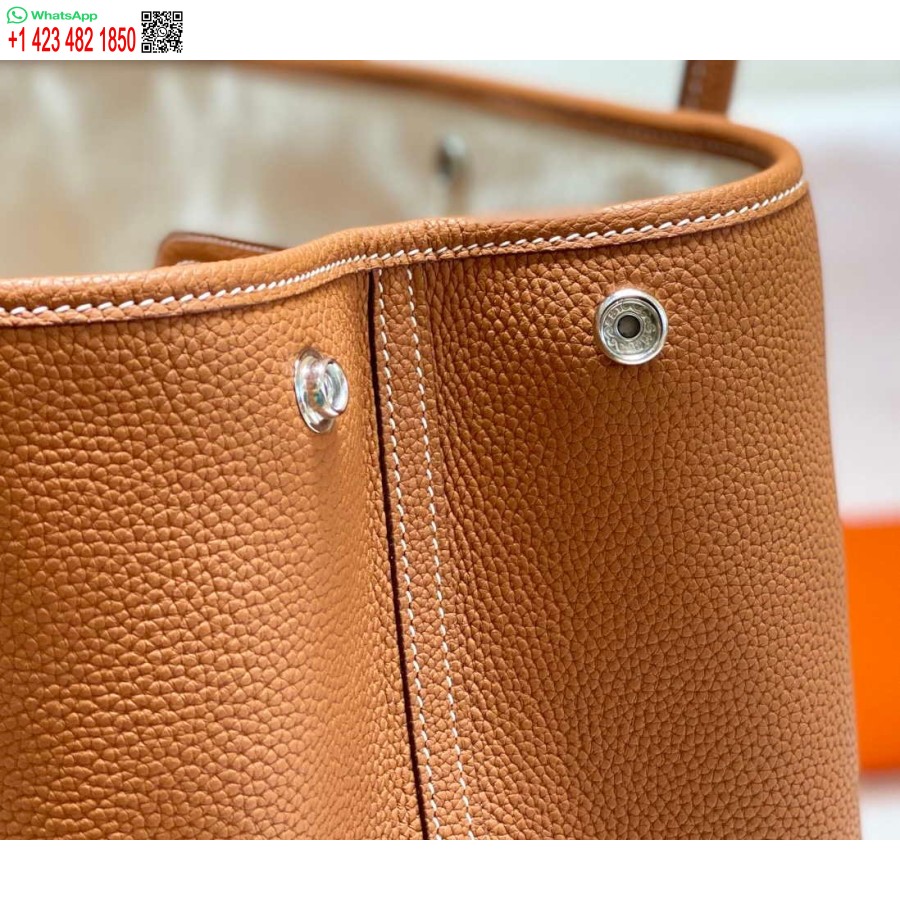 Реплика Hermes коричневая сумка Togo среднего размера для садовой вечеринки 36 см H239054