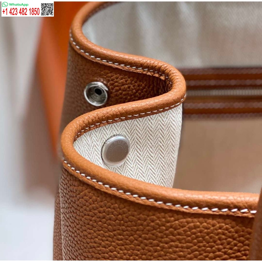 Реплика Hermes коричневая сумка Togo среднего размера для садовой вечеринки 36 см H239054