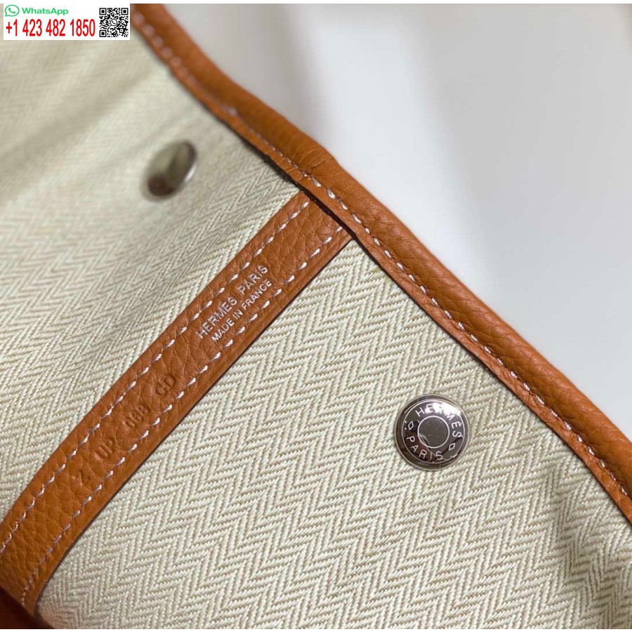 Geanta Replica Hermes Panza Bej Si Piele Maro Garden Party 30cm H239052