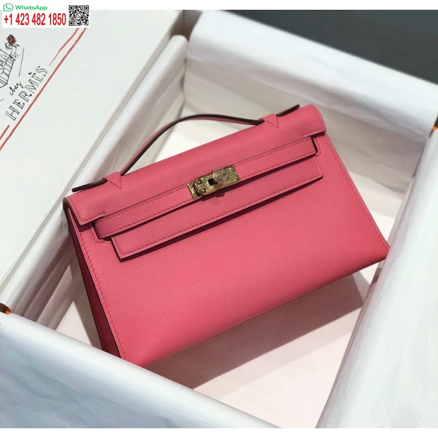 طبق الاصل هيرميس ميني كيلي بوشيت سويفت حقيبة جلدية مخلب الذهب H230250