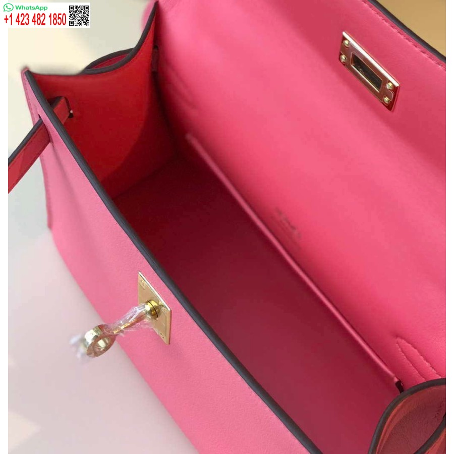 طبق الاصل هيرميس ميني كيلي بوشيت سويفت حقيبة جلدية مخلب الذهب H230250