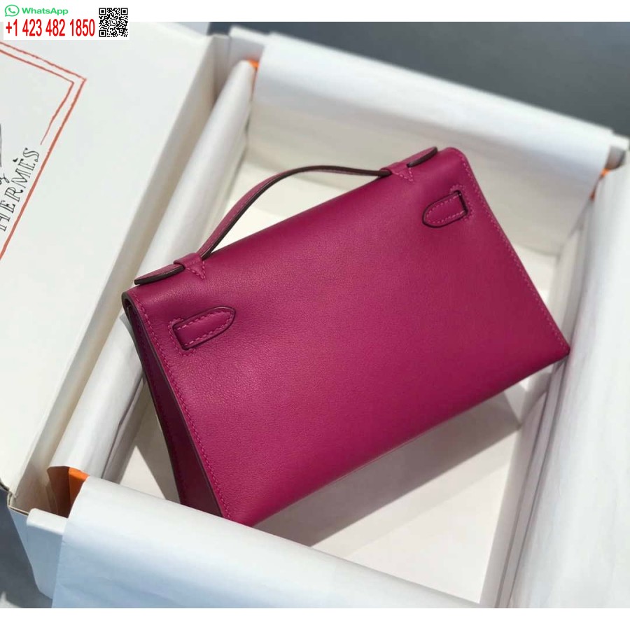 ماکت هرمس کلی پوچت کیف کلاچ چرمی سویفت نقره ای H230263