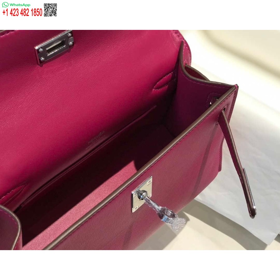 ماکت هرمس کلی پوچت کیف کلاچ چرمی سویفت نقره ای H230263