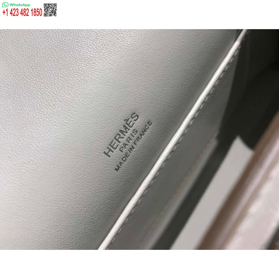 ماکت هرمس کلی پوچت کیف کلاچ چرمی سویفت نقره ای H230259