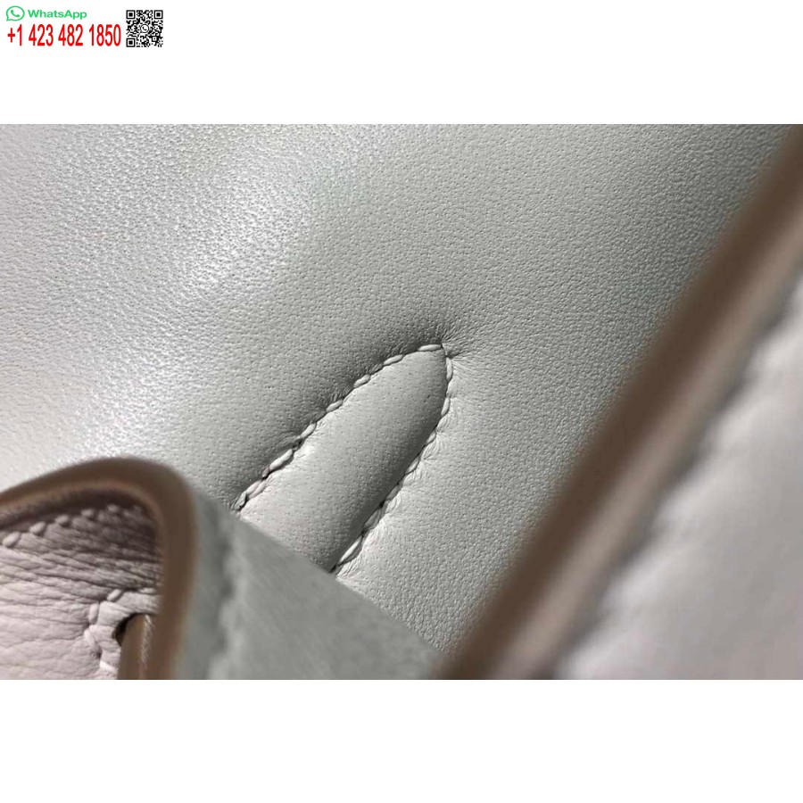 ماکت هرمس کلی پوچت کیف کلاچ چرمی سویفت نقره ای H230259