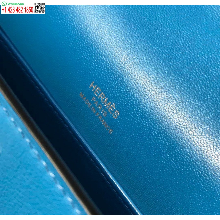 Реплика Hermes Kelly Pochette Swift кожаный клатч серебристый H230256