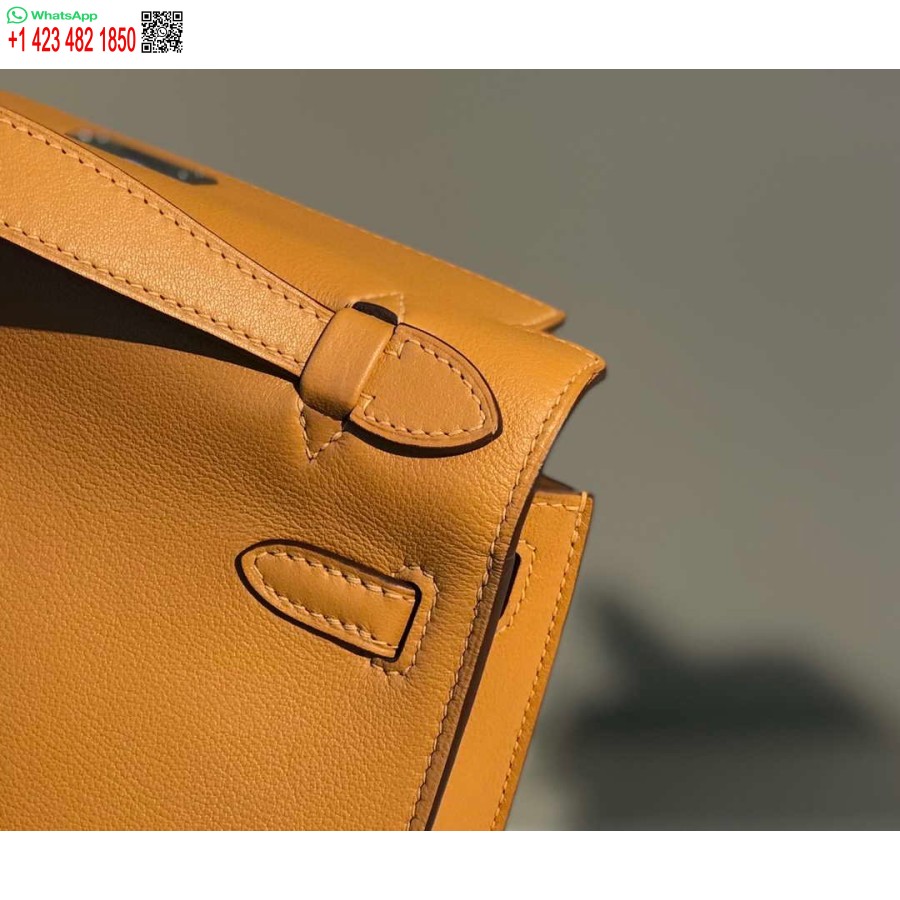 ماکت هرمس کلی پوچت کیف کلاچ چرم سوئیفت طلا H230276