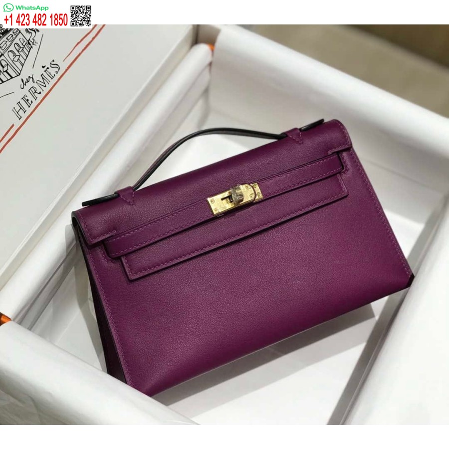 طبق الاصل هيرميس كيلي بوشيت سويفت حقيبة جلدية مخلب الذهب H230273