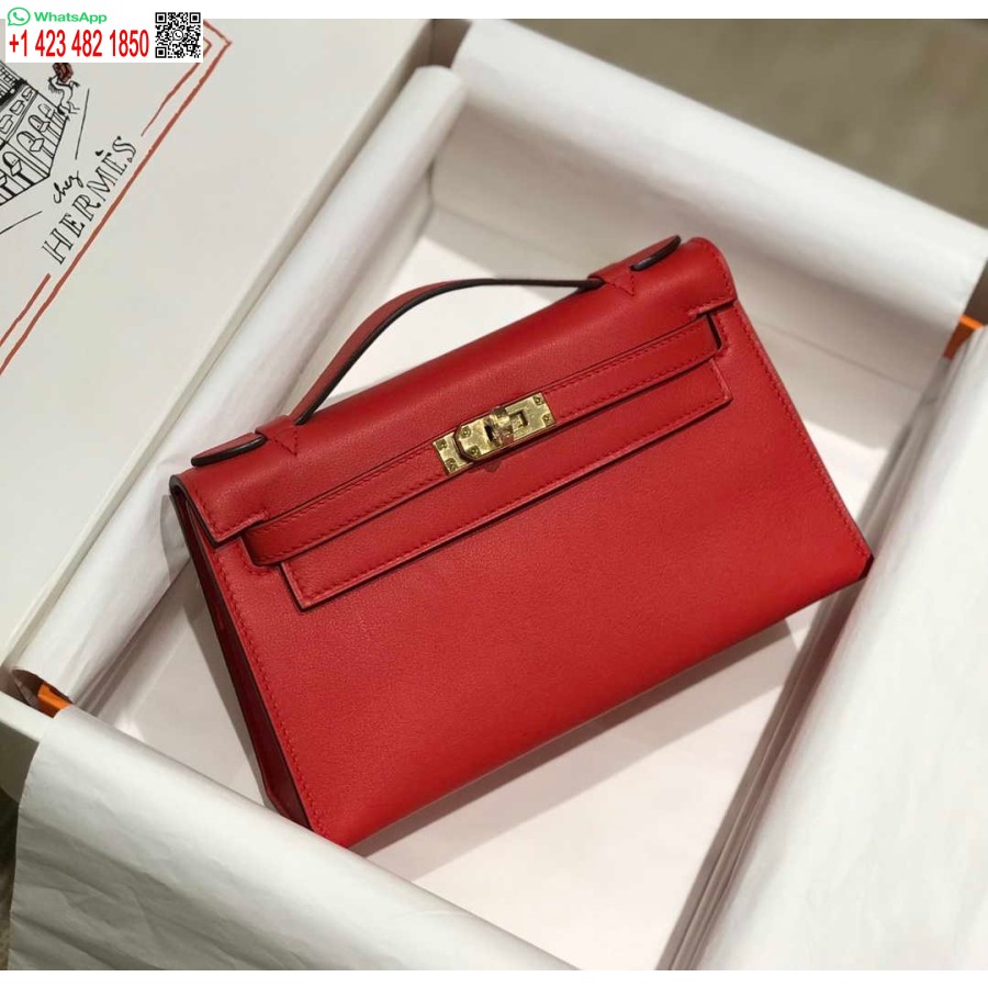 طبق الاصل هيرميس كيلي بوشيت سويفت حقيبة جلدية مخلب الذهب H230268