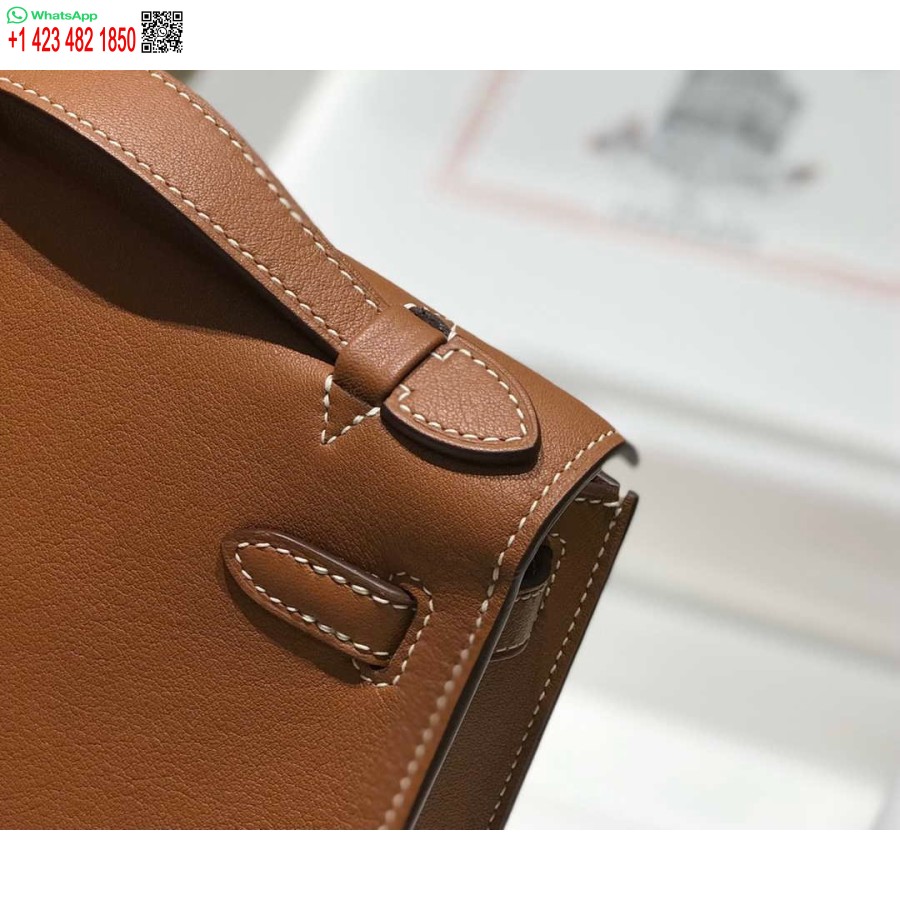 ماکت هرمس کلی پوچت کیف کلاچ چرمی سوئیفت طلا H230265