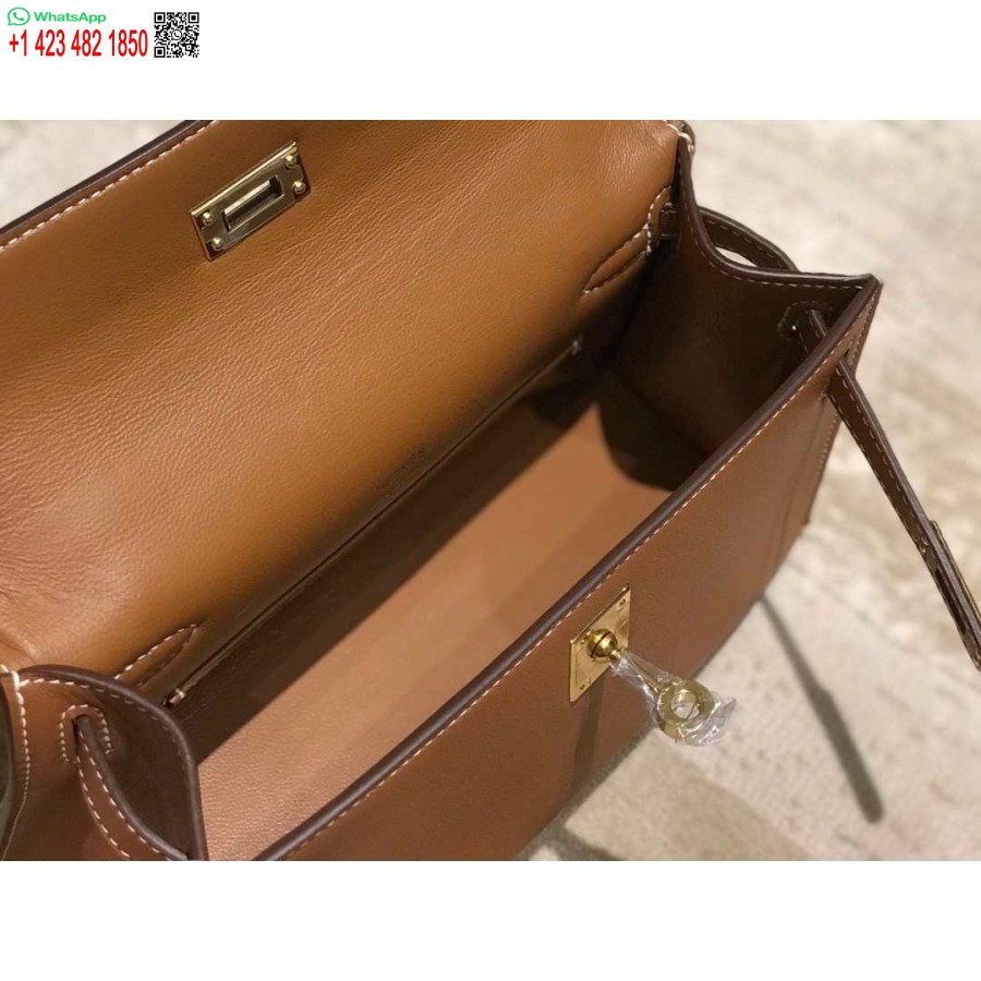 ماکت هرمس کلی پوچت کیف کلاچ چرمی سوئیفت طلا H230265