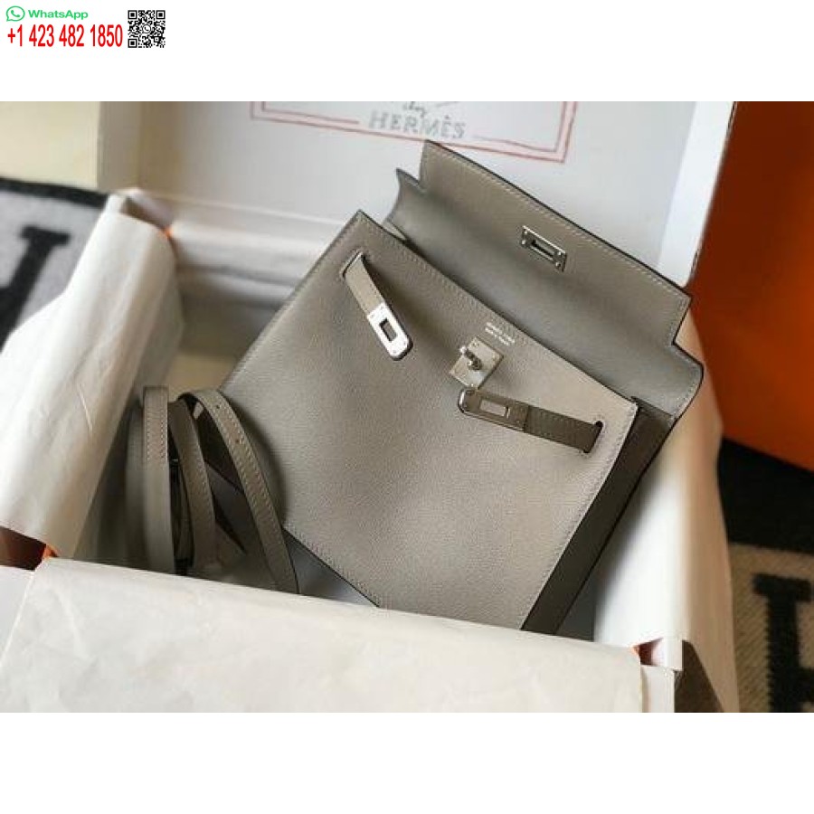 Replica Hermes Kelly Danse 22cm Geanta Piele 20356 Gri