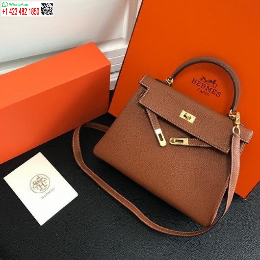 طبق الاصل هيرميس كيلي دانس 20316 مصمم حمل حقيبة حزام الكتف تان