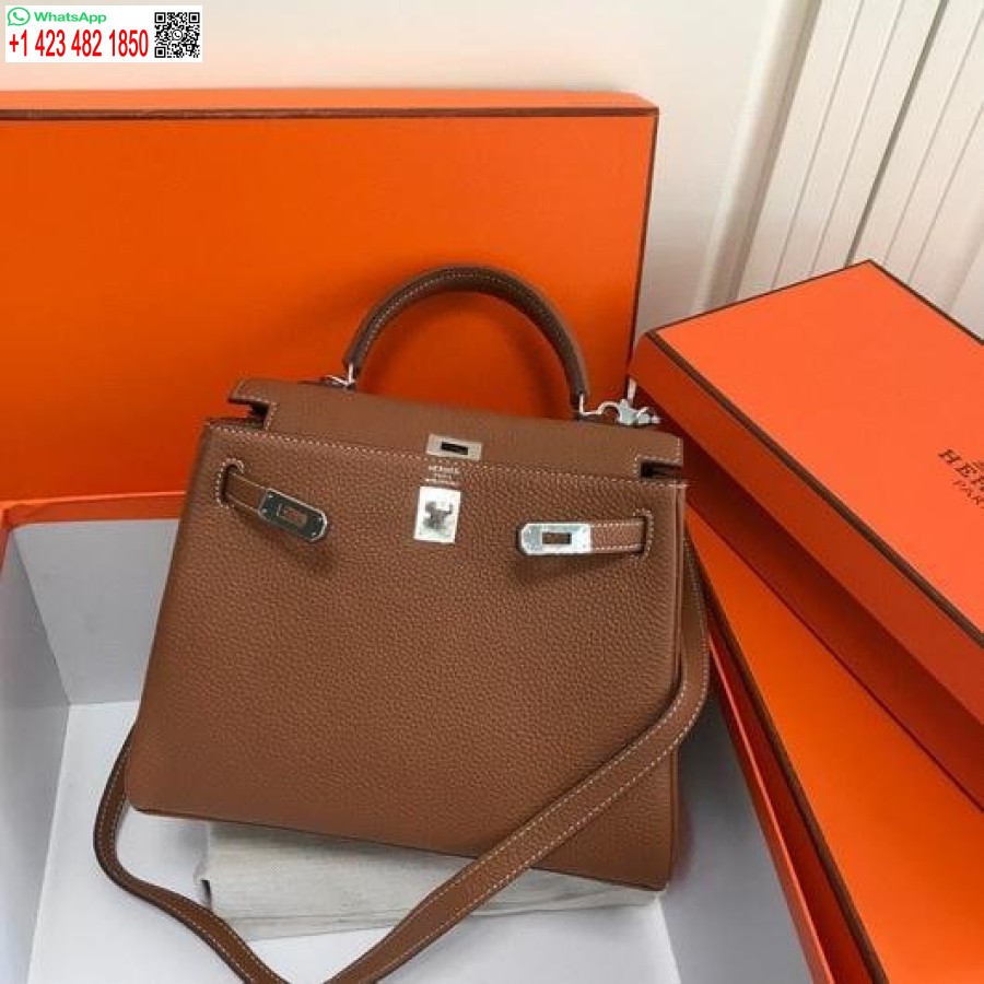 طبق الاصل هيرميس كيلي دانس 20316 مصمم حمل حقيبة حزام الكتف تان